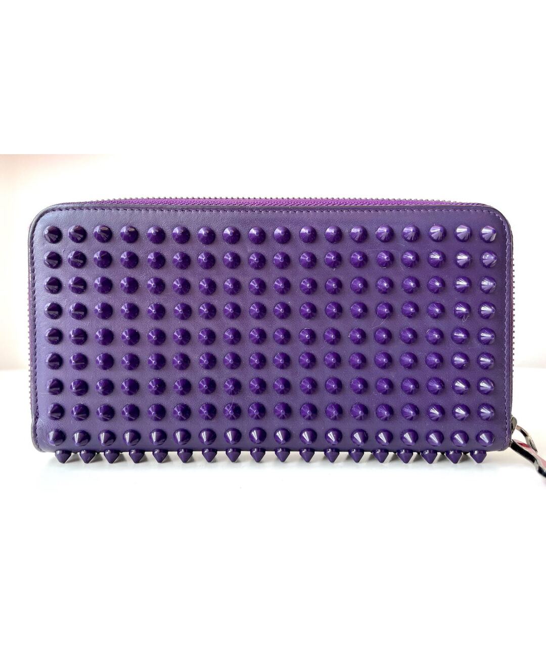 CHRISTIAN LOUBOUTIN Фиолетовый кожаный кошелек, фото 7