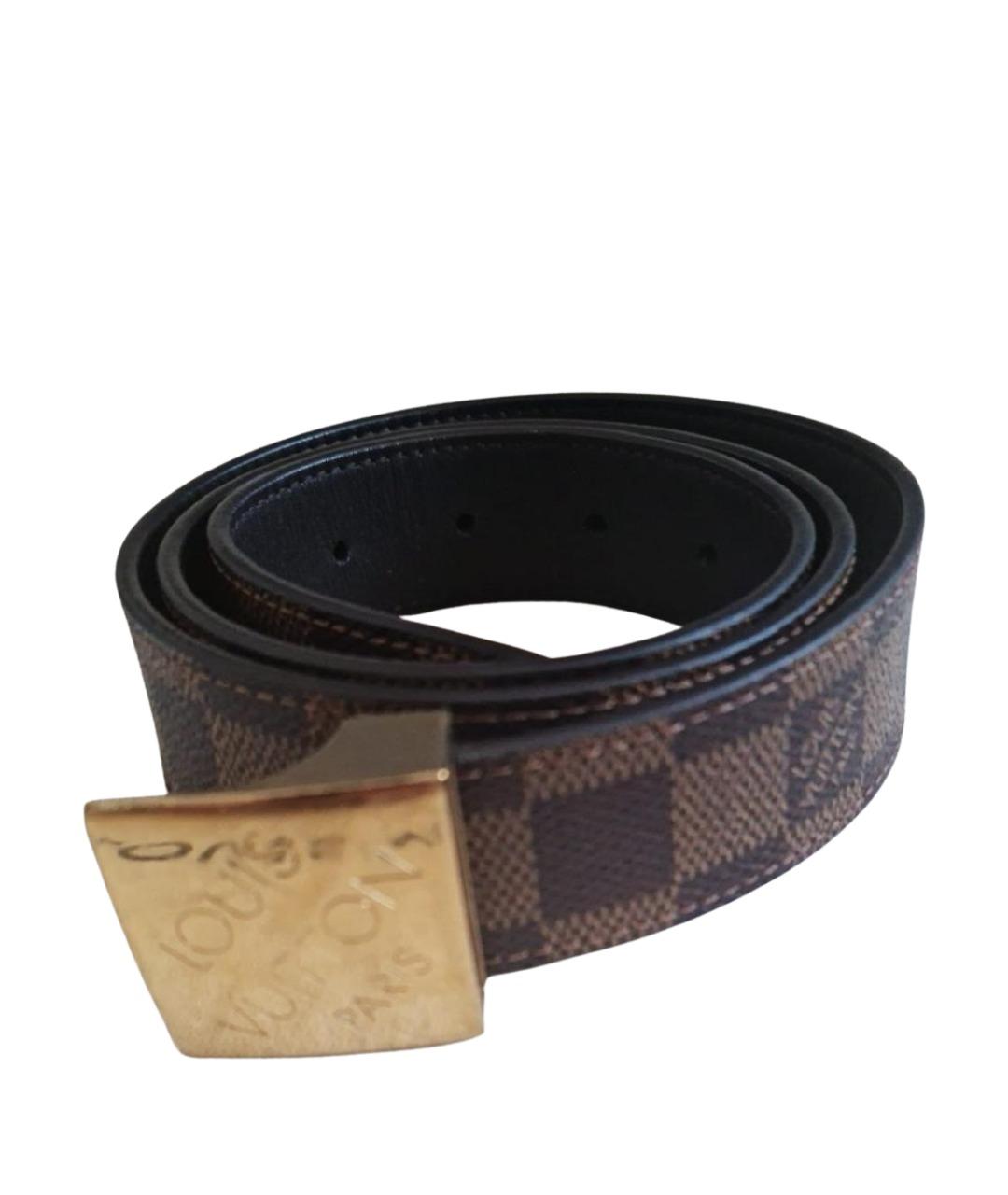 LOUIS VUITTON Коричневый кожаный ремень, фото 1