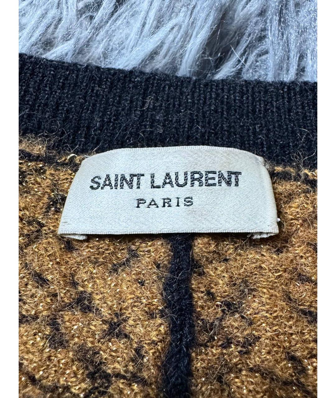 SAINT LAURENT Коричневый шерстяной джемпер / свитер, фото 5