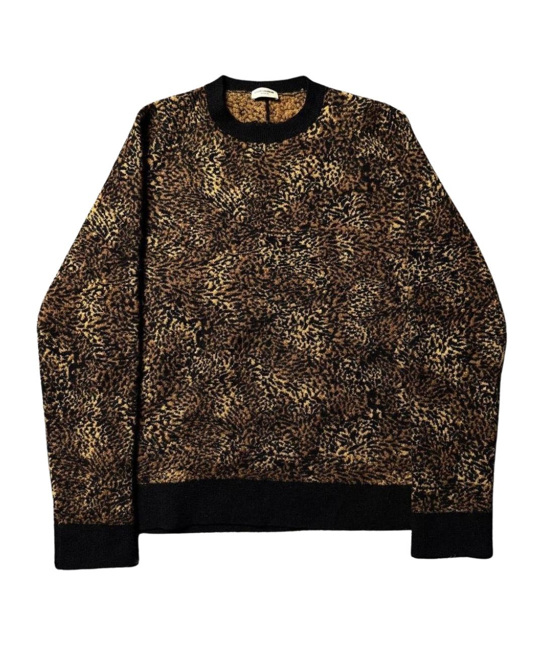 SAINT LAURENT Коричневый шерстяной джемпер / свитер, фото 1