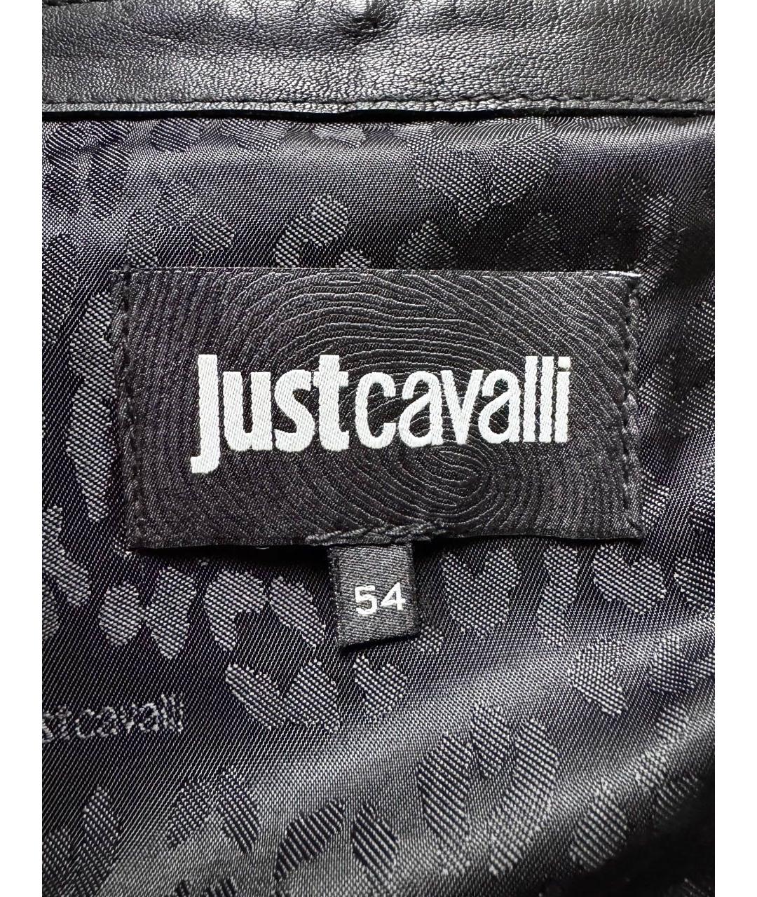 JUST CAVALLI Черная кожаная куртка, фото 7