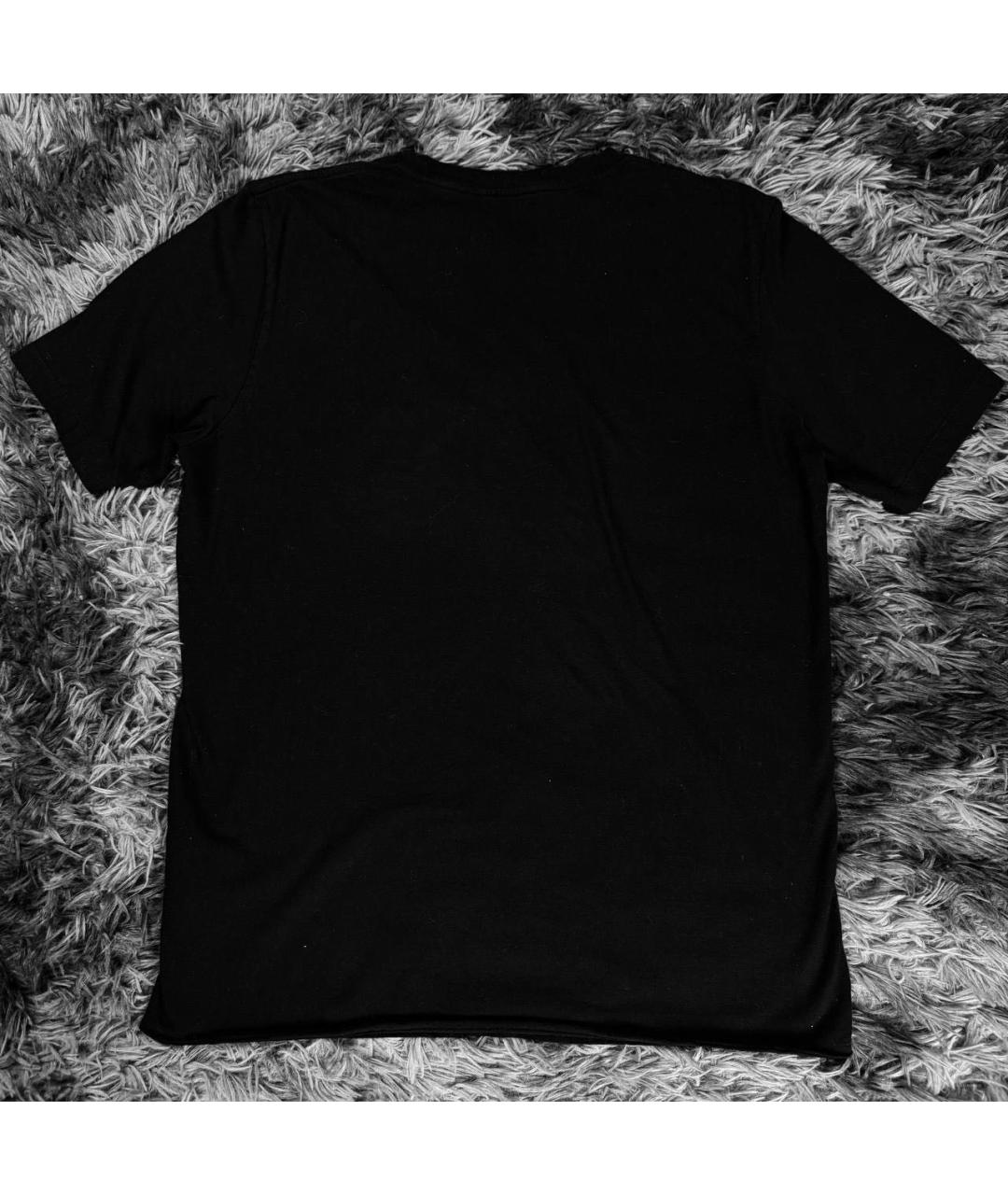 SAINT LAURENT Черная хлопковая футболка, фото 2