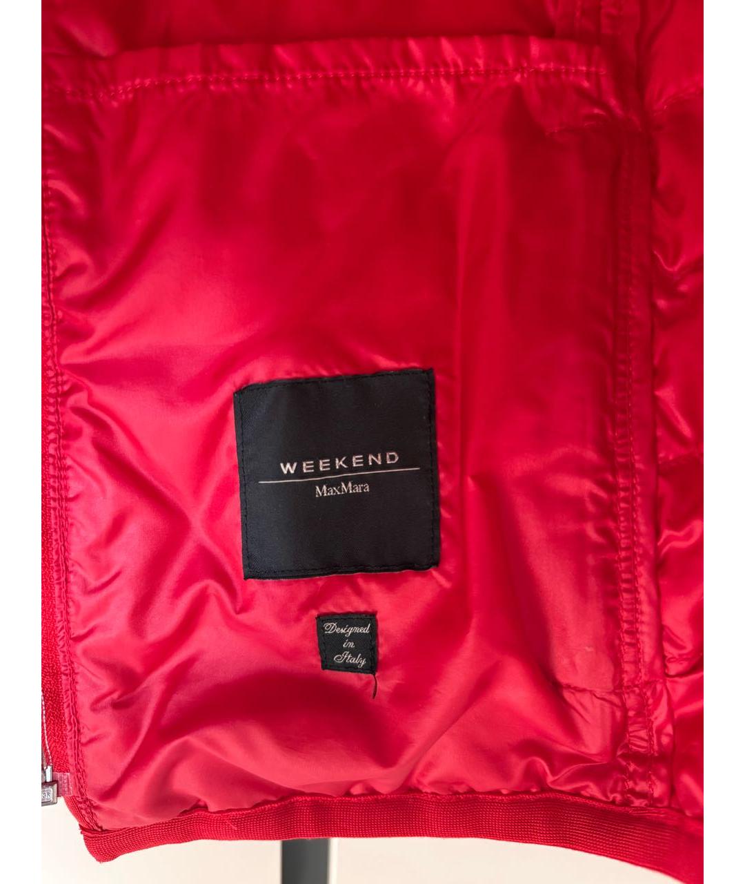 WEEKEND MAX MARA Красная полиэстеровая куртка, фото 4