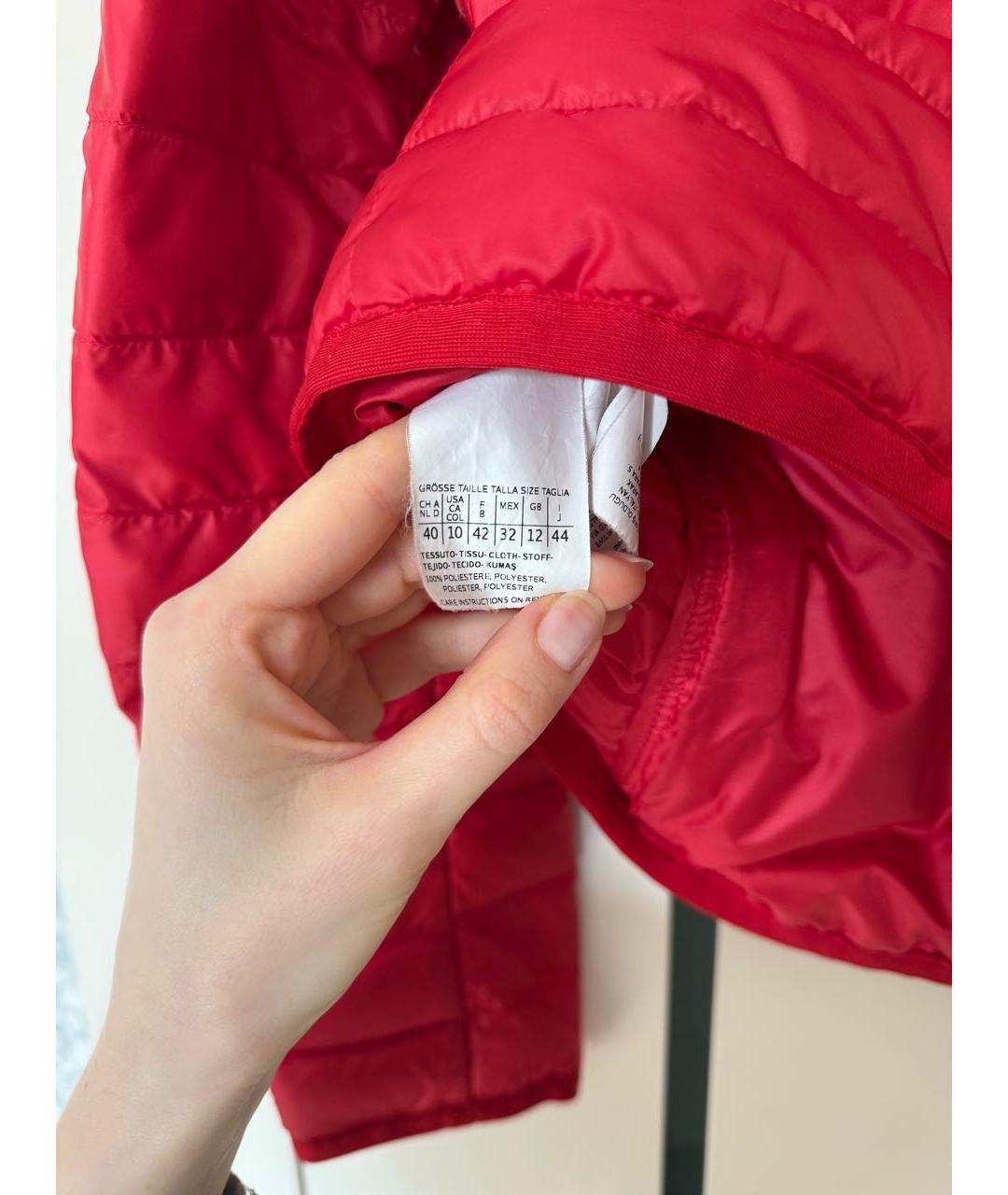 WEEKEND MAX MARA Красная полиэстеровая куртка, фото 5