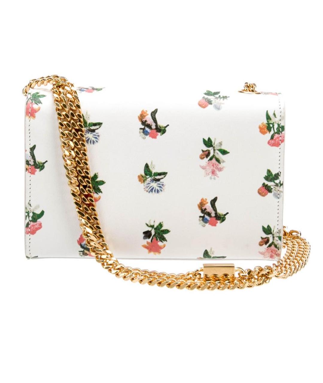 SAINT LAURENT Белая кожаная сумка через плечо, фото 3