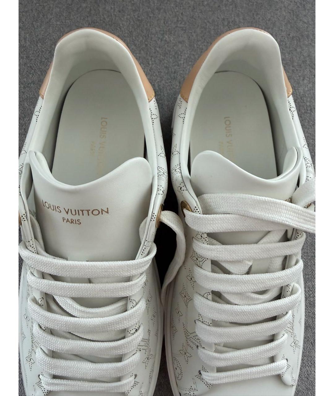 LOUIS VUITTON Белые кожаные кеды, фото 3