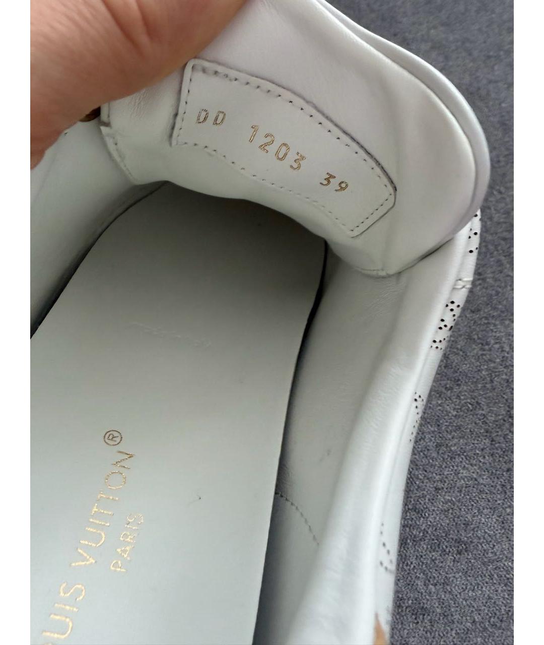 LOUIS VUITTON Белые кожаные кеды, фото 5