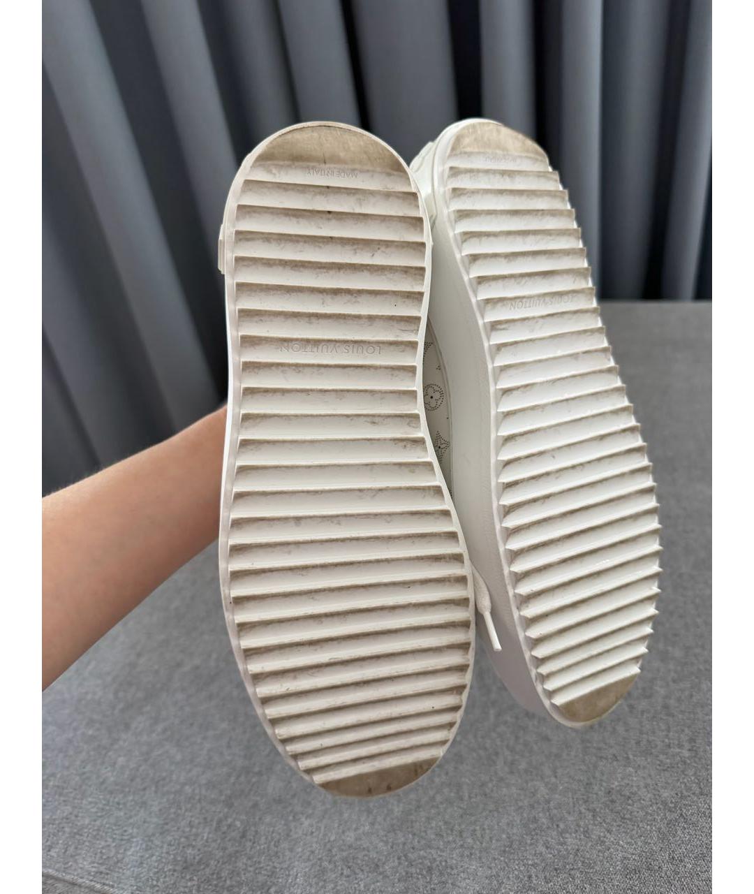LOUIS VUITTON Белые кожаные кеды, фото 7