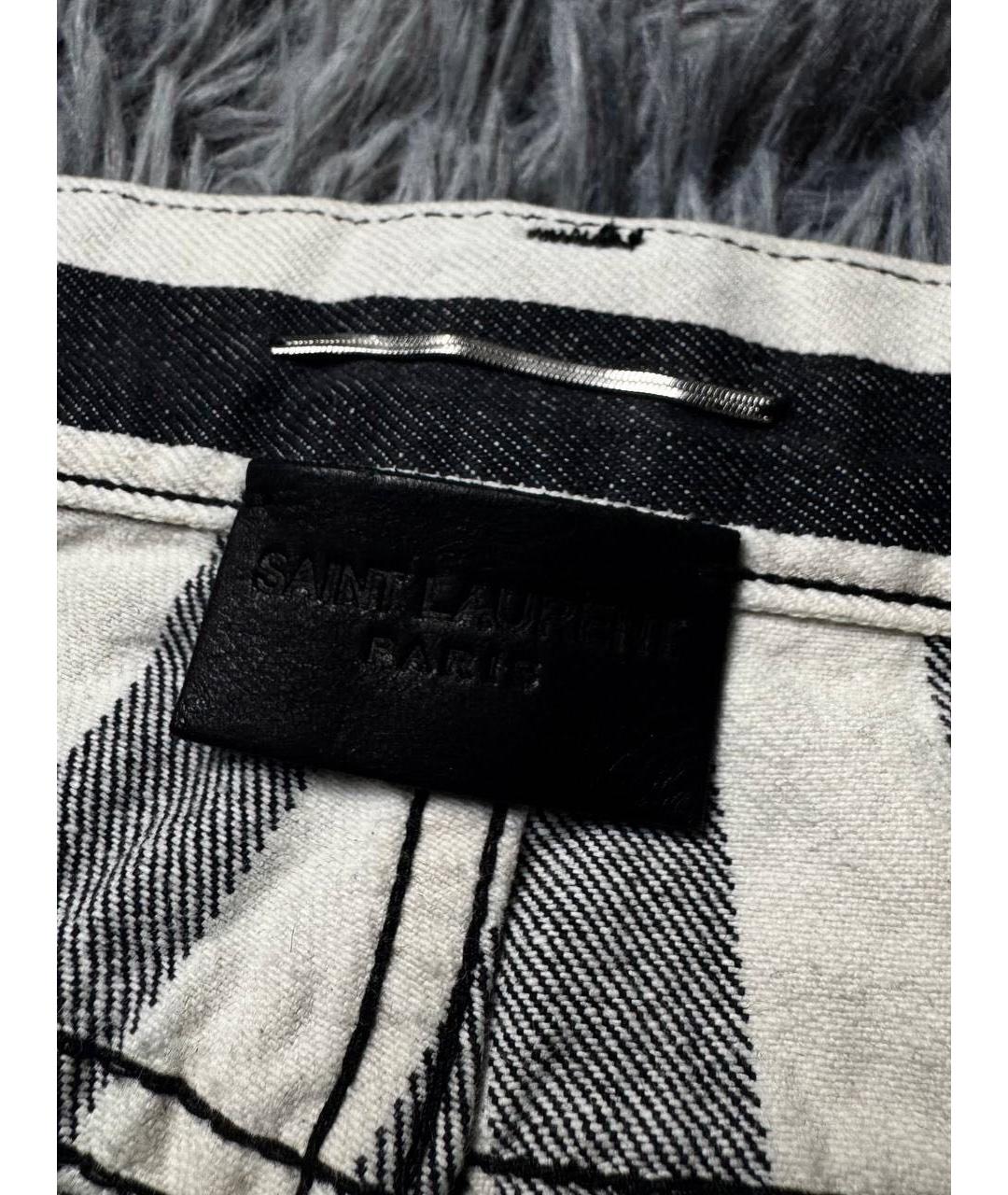 SAINT LAURENT Мульти хлопковые джинсы скинни, фото 5