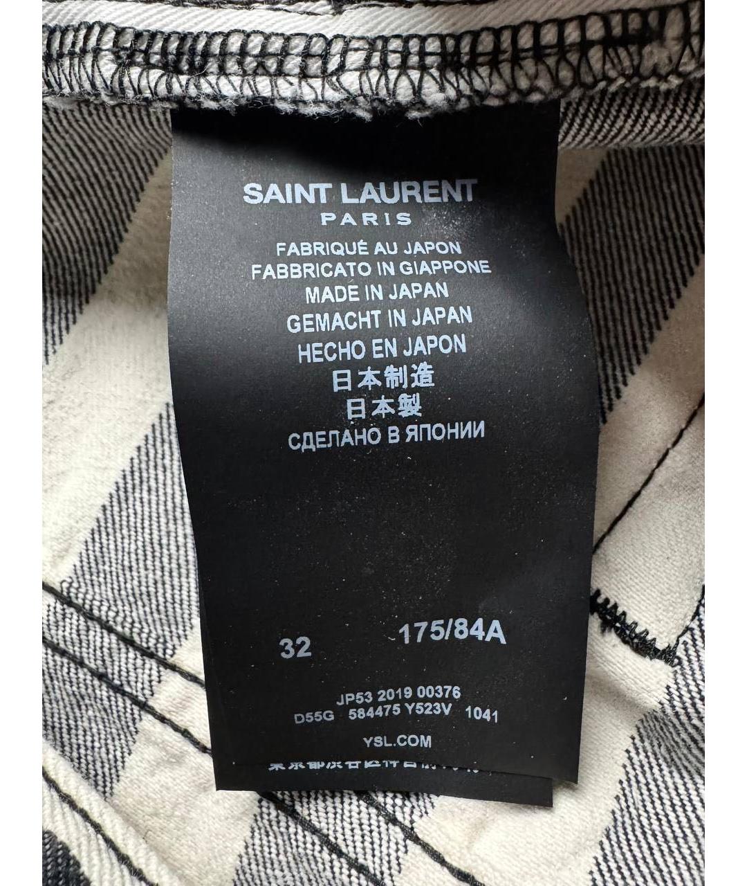 SAINT LAURENT Мульти хлопковые джинсы скинни, фото 7