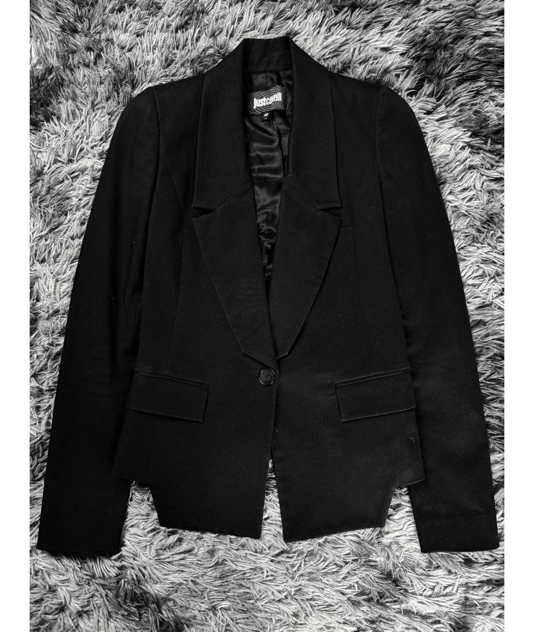 JUST CAVALLI Черный хлопковый жакет/пиджак, фото 9