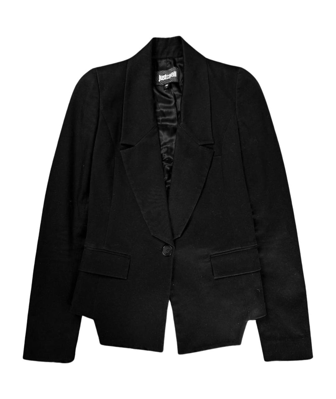 JUST CAVALLI Черный хлопковый жакет/пиджак, фото 1