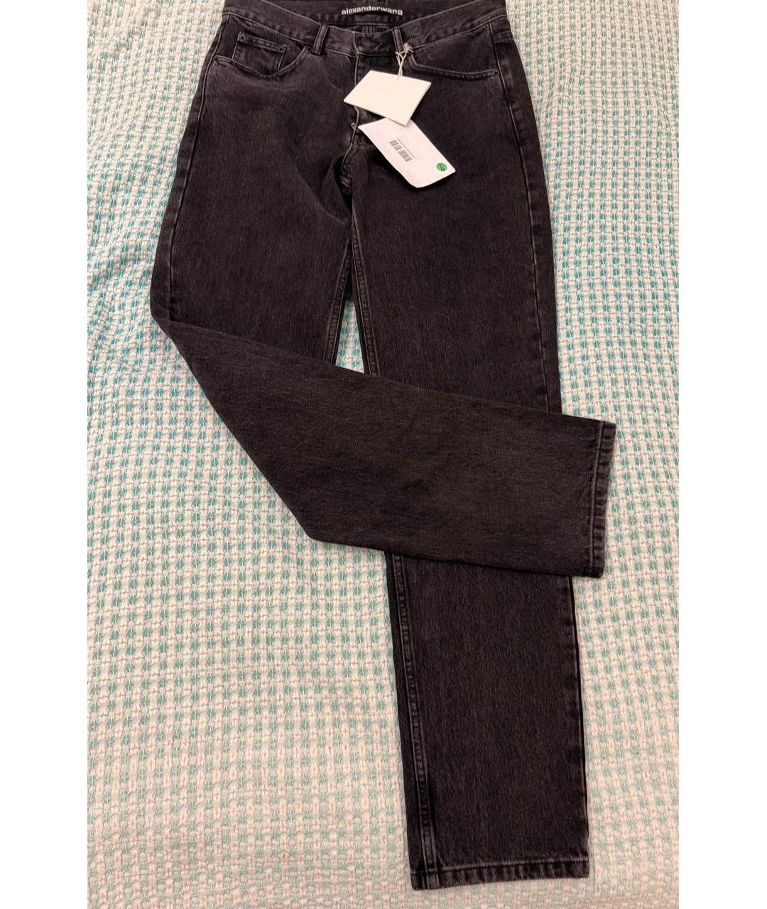 ALEXANDER WANG Черные хлопковые прямые джинсы, фото 2