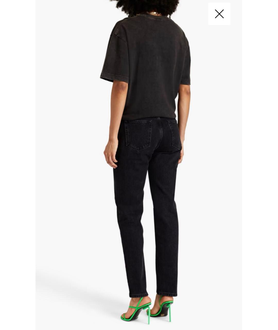 ALEXANDER WANG Черные хлопковые прямые джинсы, фото 8