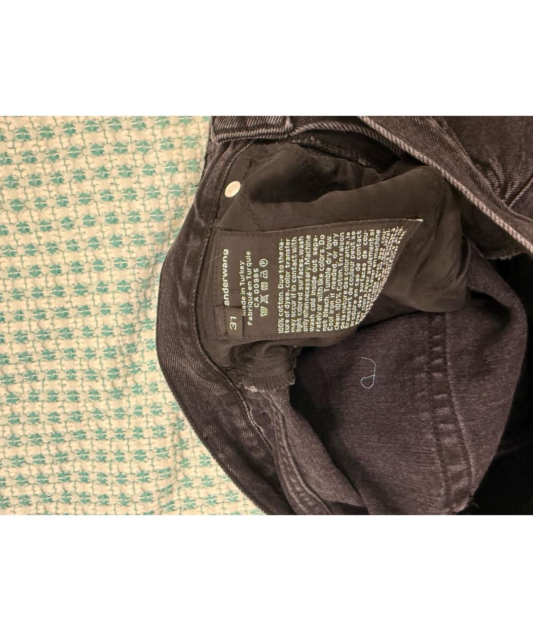 ALEXANDER WANG Черные хлопковые прямые джинсы, фото 6