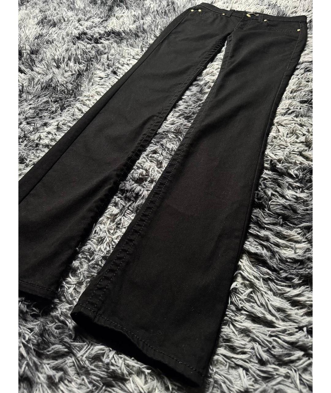 ROBERTO CAVALLI Черные хлопковые джинсы клеш, фото 8