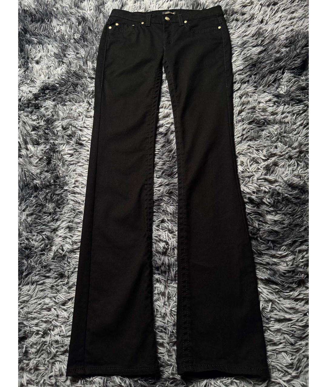 ROBERTO CAVALLI Черные хлопковые джинсы клеш, фото 9