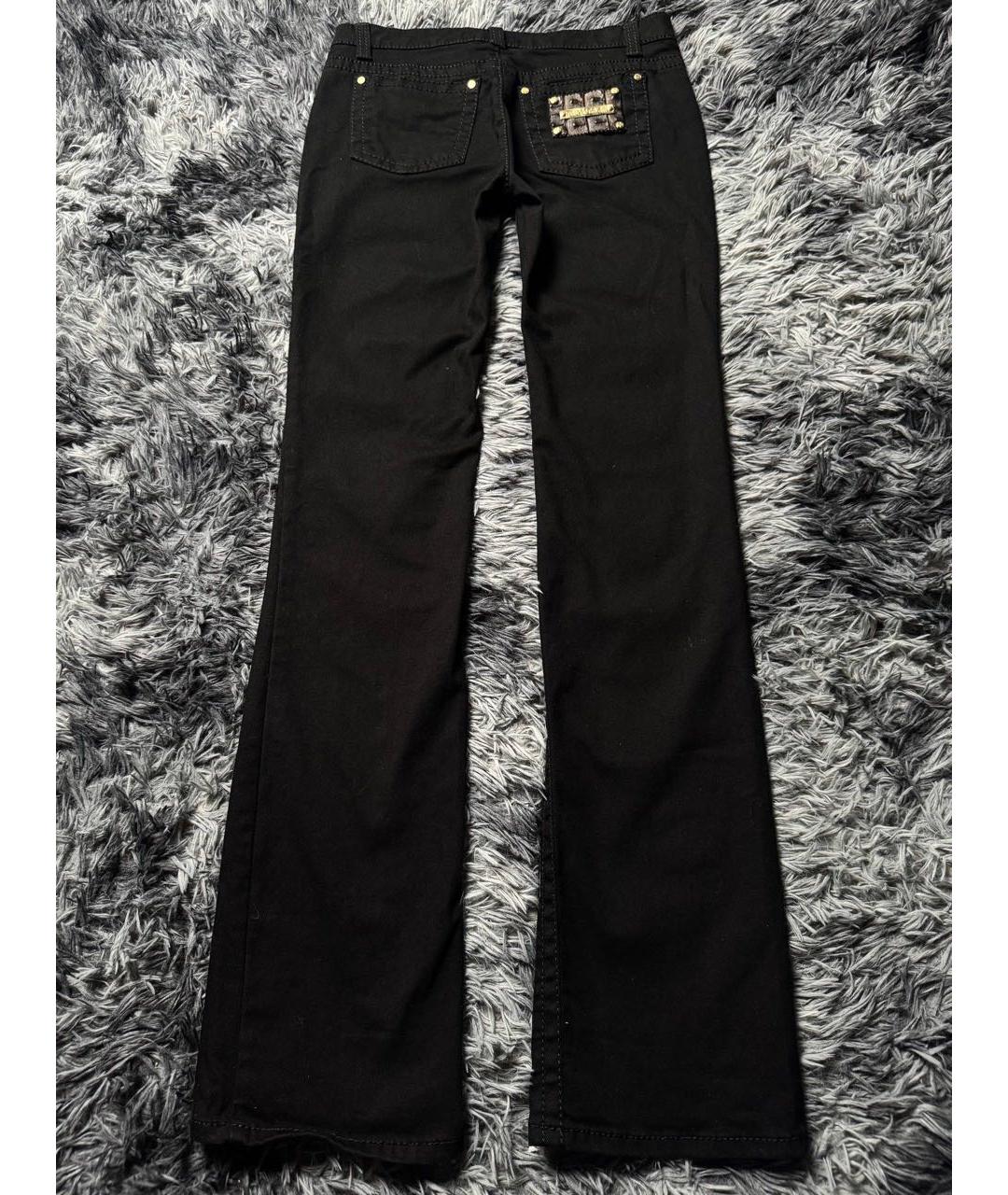 ROBERTO CAVALLI Черные хлопковые джинсы клеш, фото 3