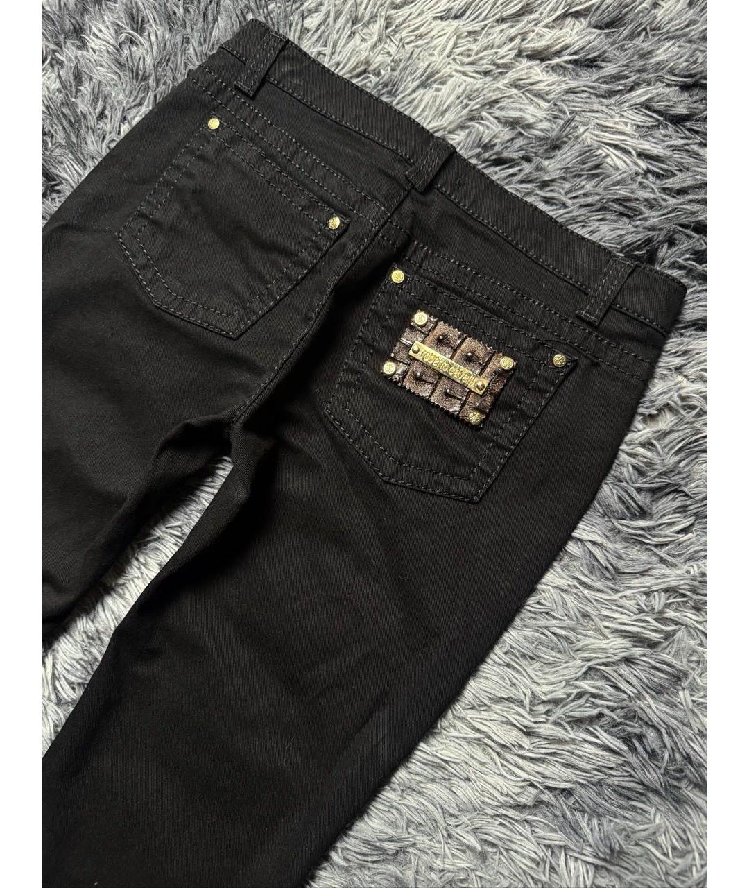 ROBERTO CAVALLI Черные хлопковые джинсы клеш, фото 2