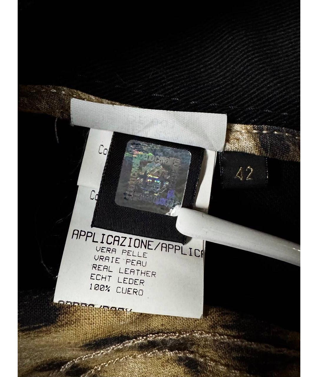 ROBERTO CAVALLI Черные хлопковые джинсы клеш, фото 6