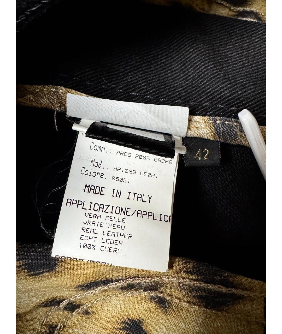 ROBERTO CAVALLI Черные хлопковые джинсы клеш, фото 5