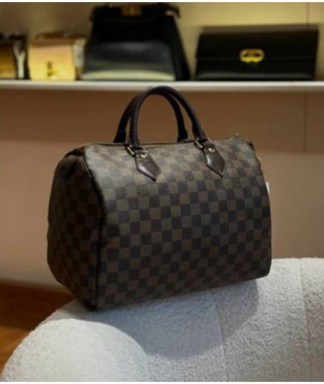LOUIS VUITTON Коричневая сумка с короткими ручками, фото 3