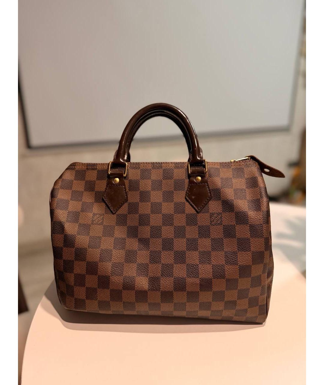 LOUIS VUITTON Коричневая сумка с короткими ручками, фото 4