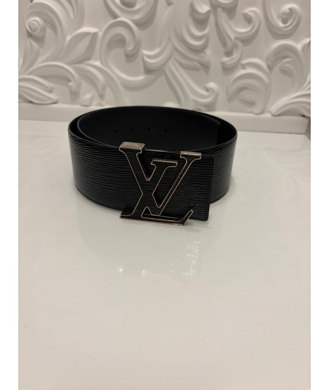 LOUIS VUITTON Черный ремень из лакированной кожи, фото 3