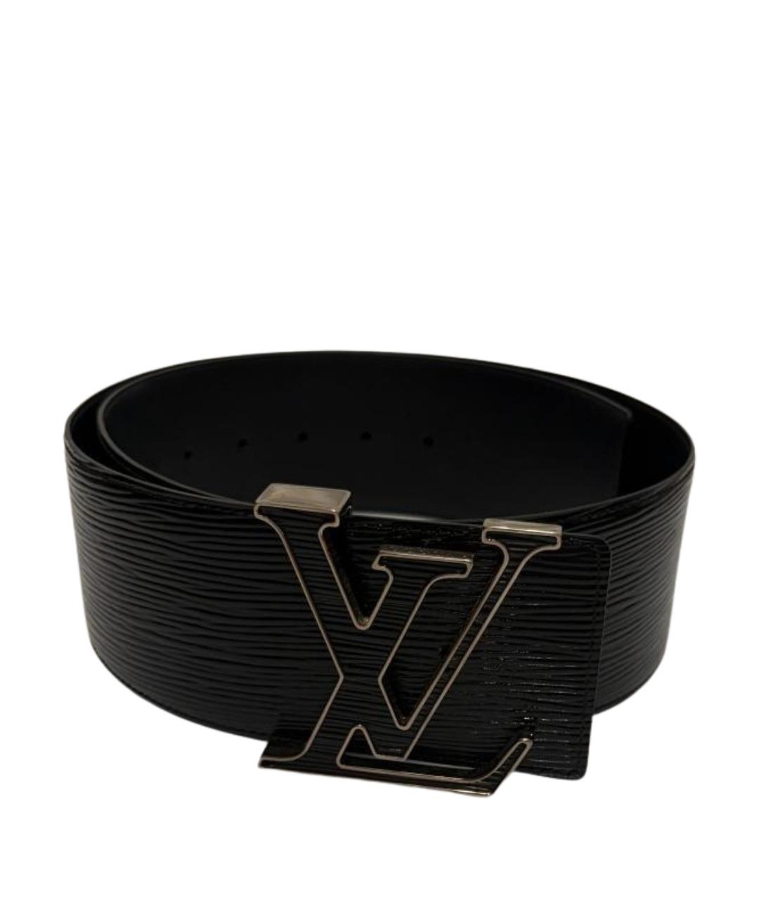 LOUIS VUITTON Черный ремень из лакированной кожи, фото 1