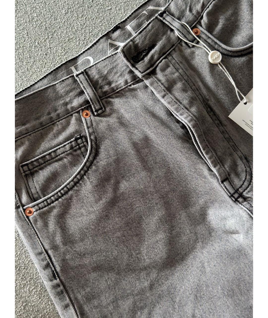 RAEY Серые хлопковые джинсы слим, фото 4