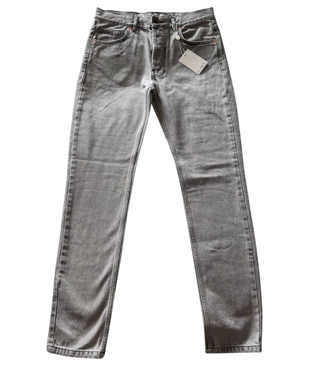 RAEY Серые хлопковые джинсы слим, фото 1
