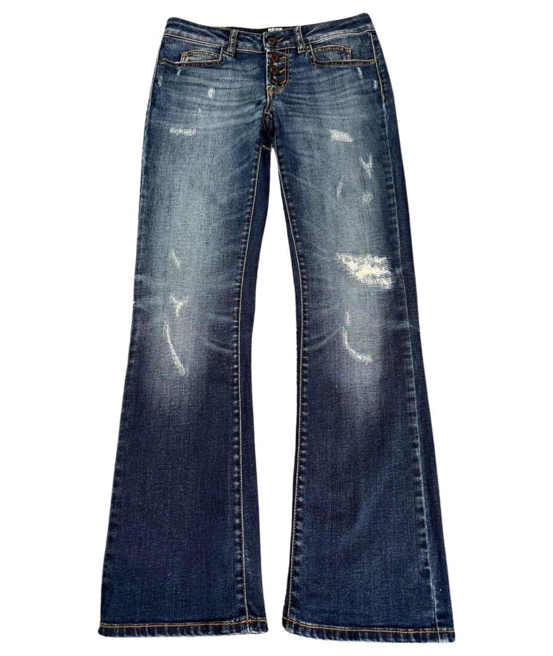 JUST CAVALLI Синие хлопковые джинсы клеш, фото 1