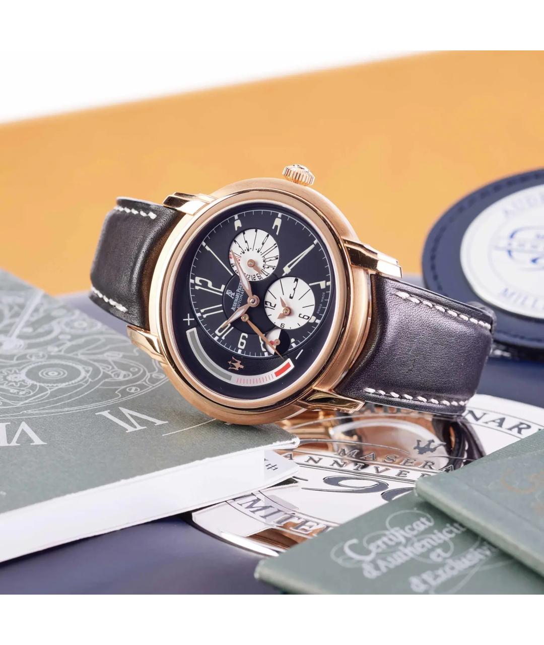 Audemars Piguet Черные часы из розового золота, фото 2