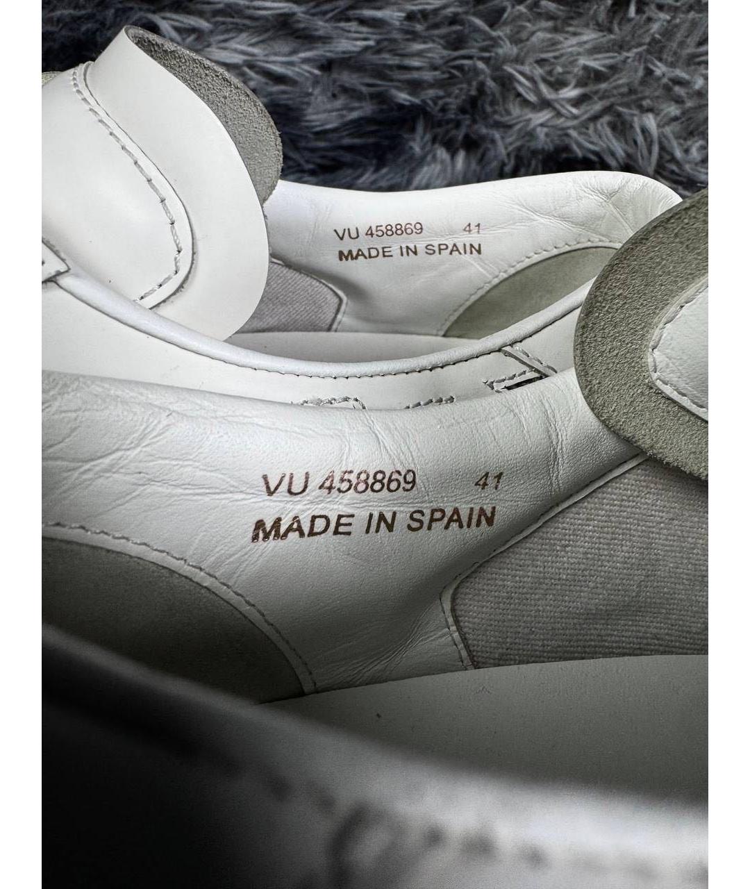 SAINT LAURENT Белые кожаные низкие кроссовки / кеды, фото 6