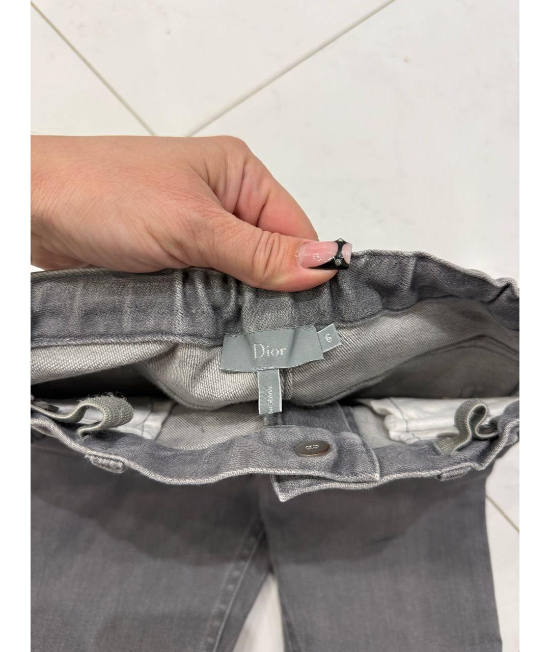 CHRISTIAN DIOR Антрацитовые деним детские джинсы, фото 3