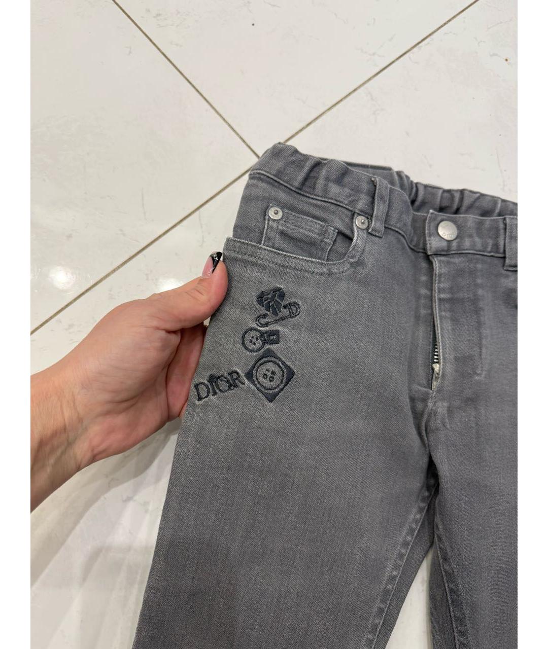 CHRISTIAN DIOR Антрацитовые деним детские джинсы, фото 2