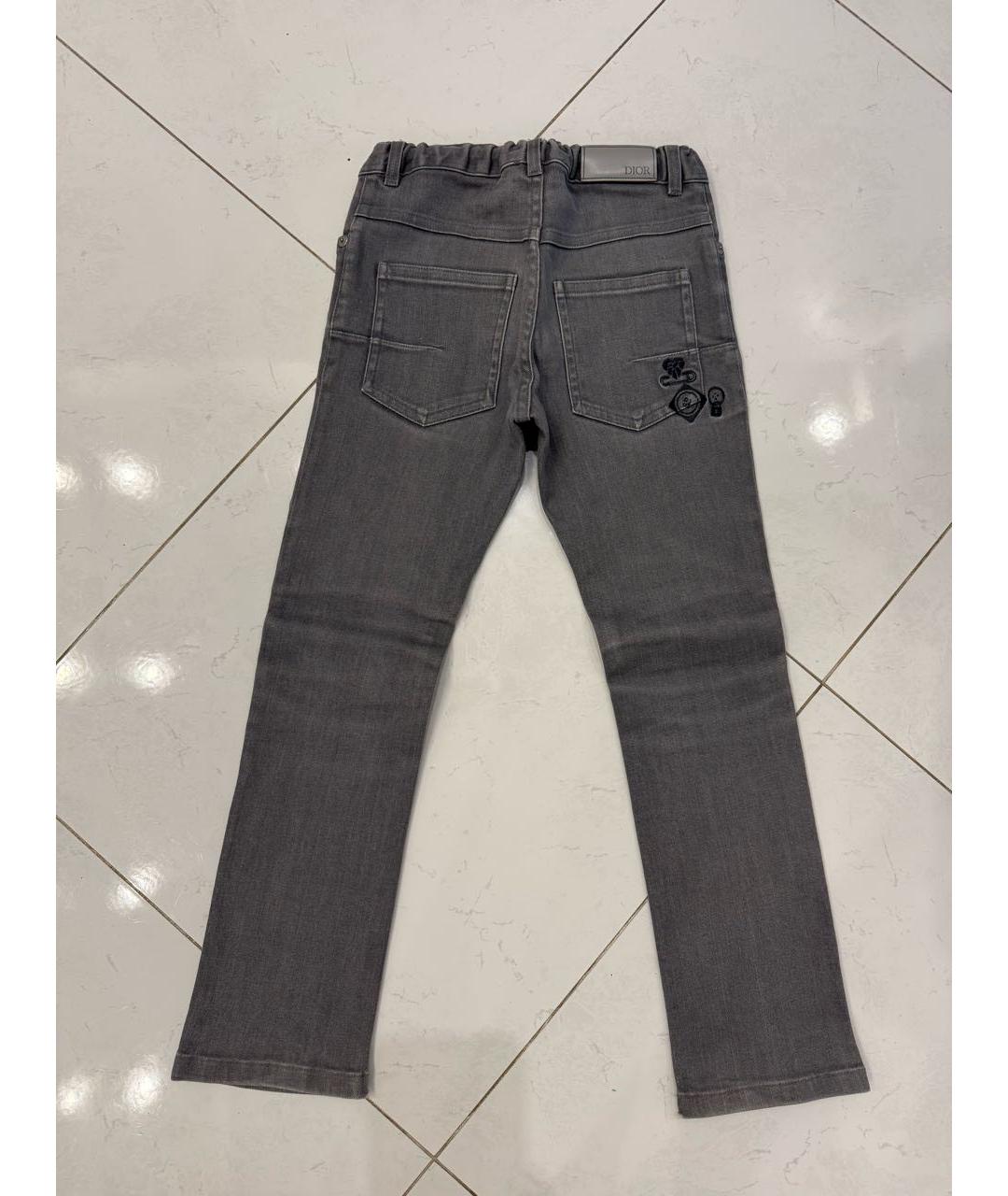 CHRISTIAN DIOR Антрацитовые деним детские джинсы, фото 5