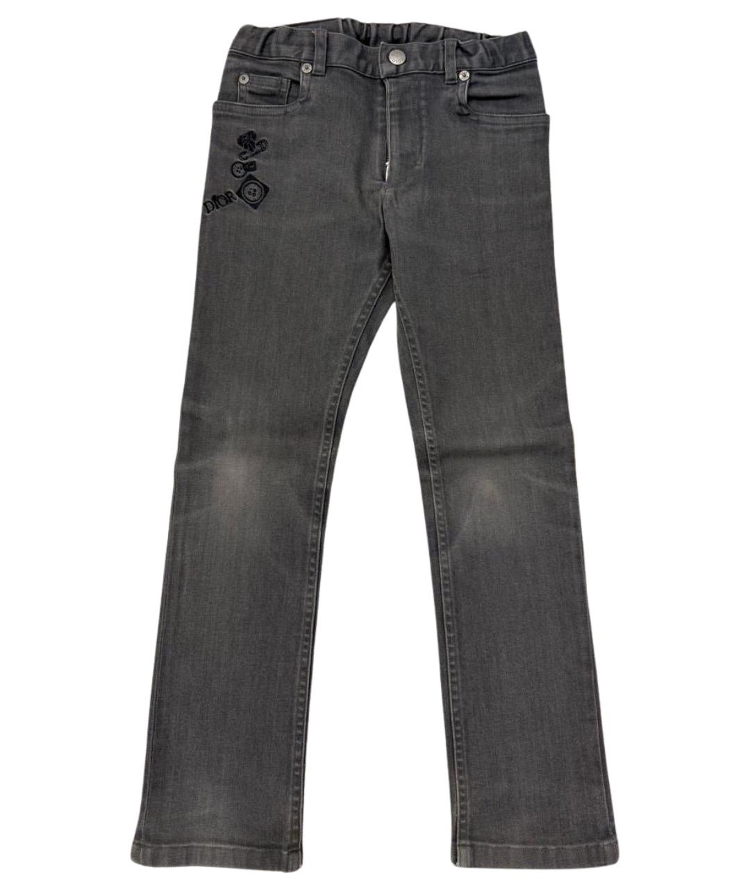 CHRISTIAN DIOR Антрацитовые деним детские джинсы, фото 1