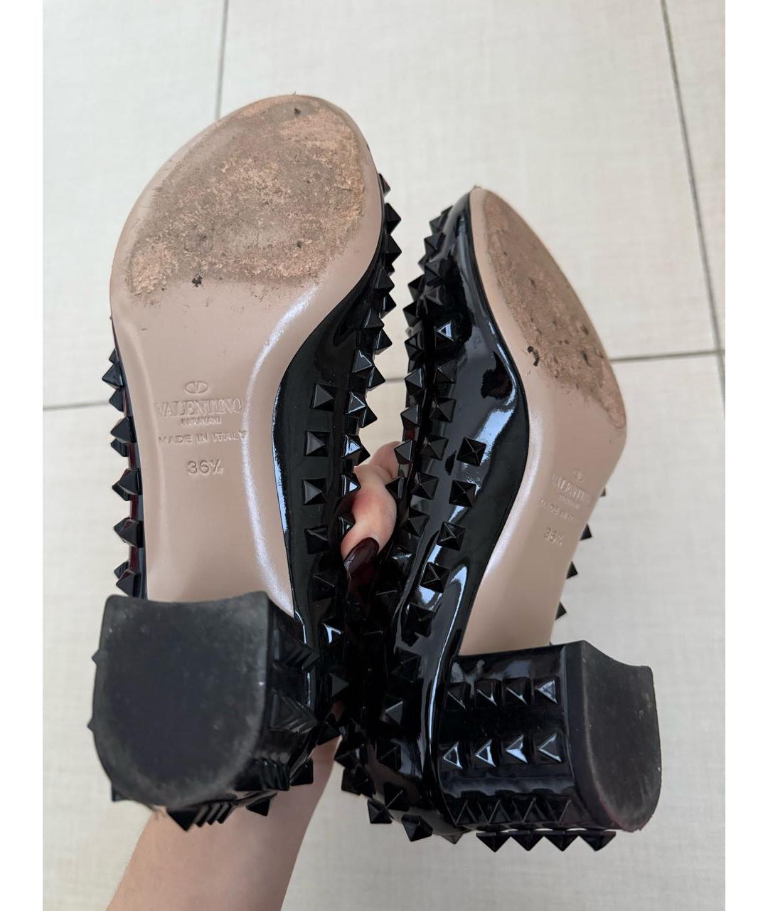 VALENTINO Черные туфли из лакированной кожи, фото 5