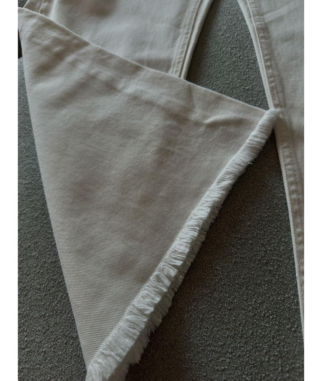 RAEY Белые хлопковые прямые джинсы, фото 4