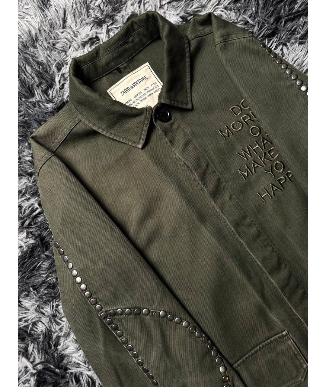 ZADIG & VOLTAIRE Зеленая хлопковая куртка, фото 5
