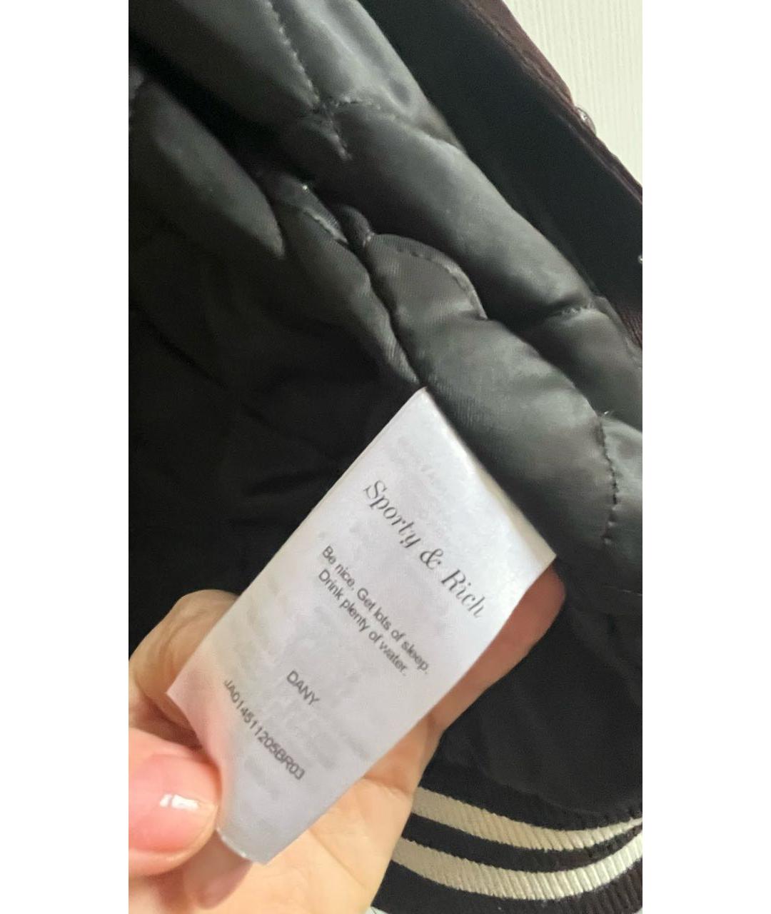 SPORTY AND RICH Коричневая хлопковая куртка, фото 5