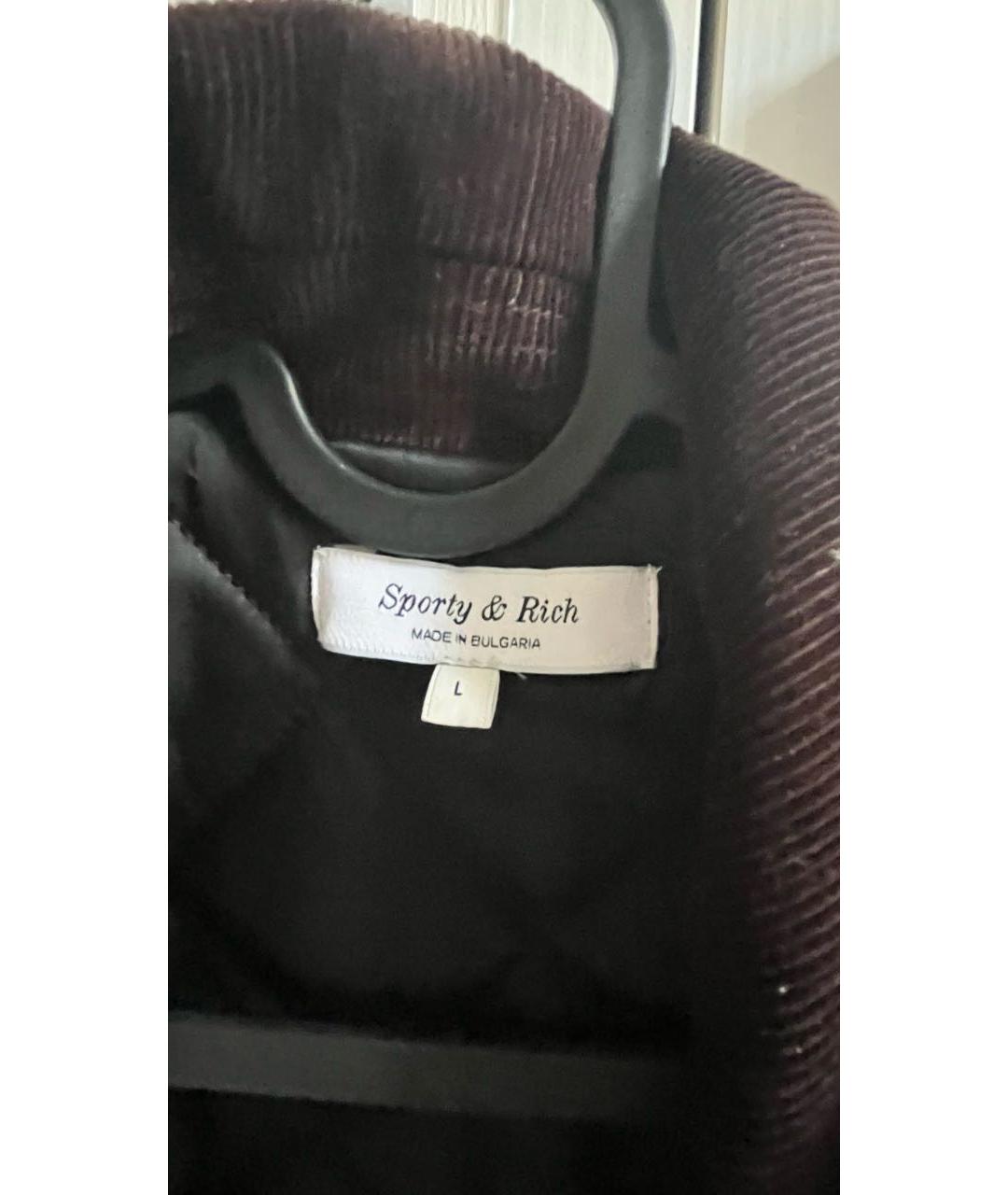 SPORTY AND RICH Коричневая хлопковая куртка, фото 3