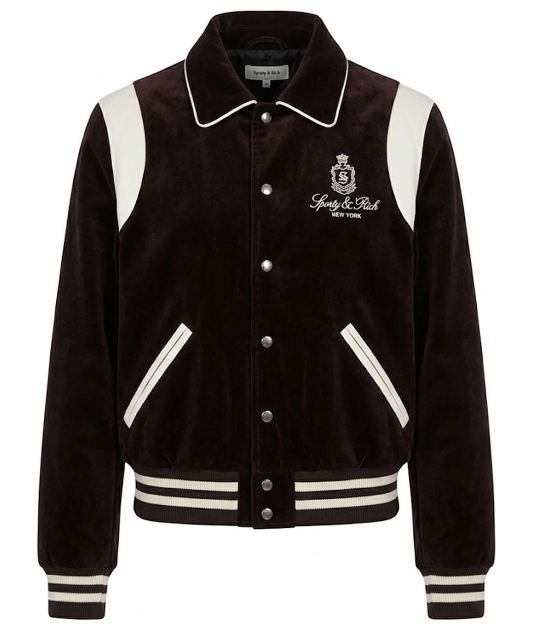 SPORTY AND RICH Коричневая хлопковая куртка, фото 1