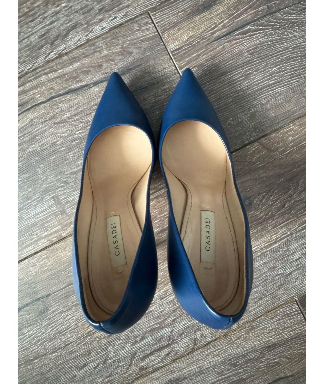 CASADEI Темно-синие кожаные туфли, фото 4