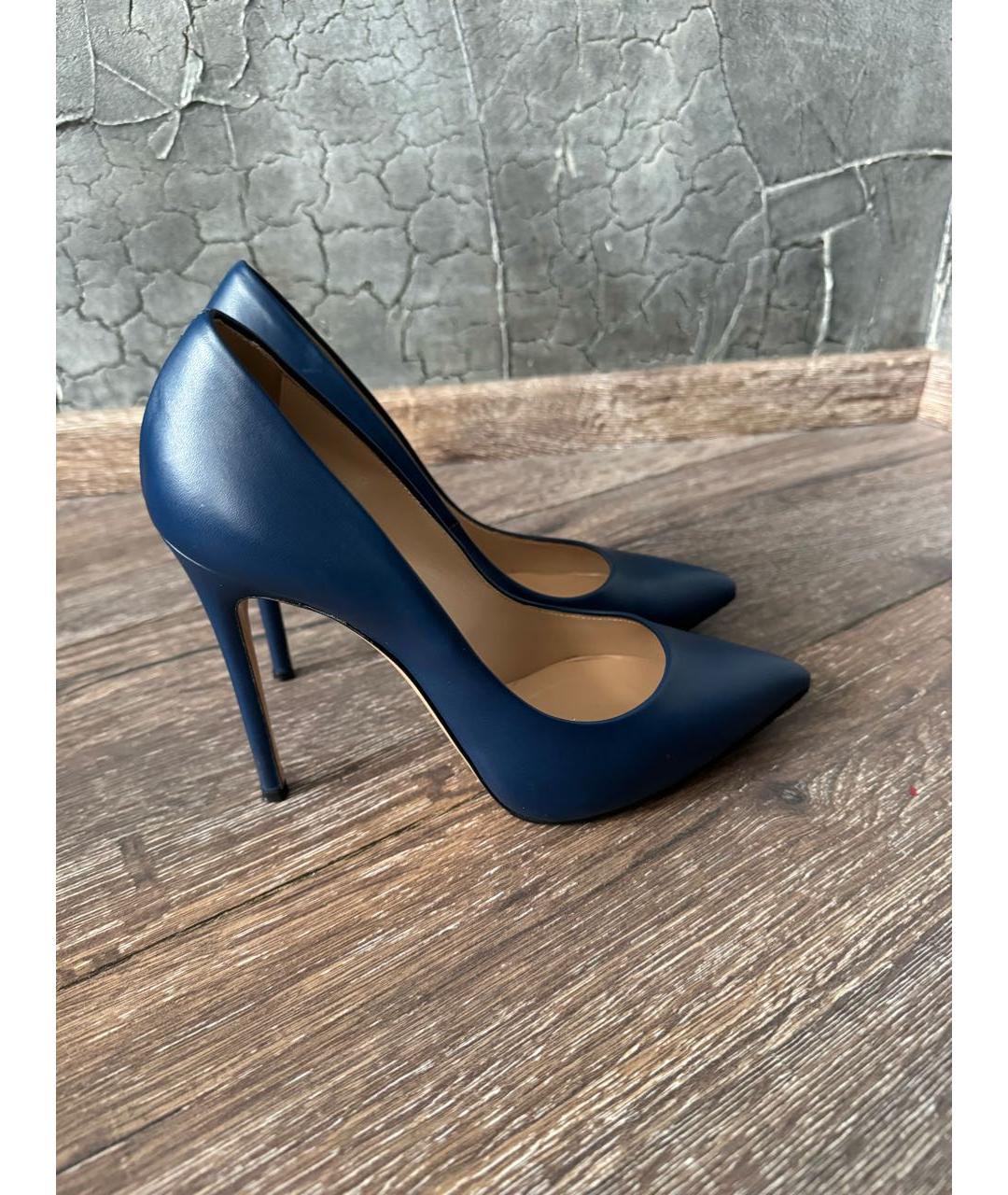 CASADEI Темно-синие кожаные туфли, фото 9