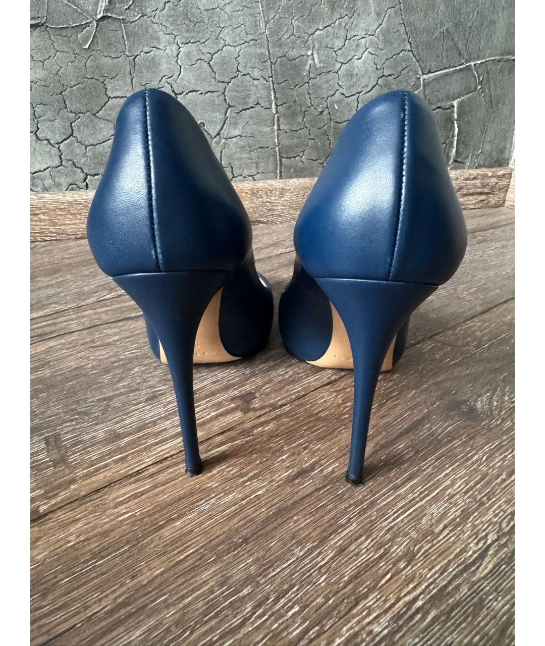 CASADEI Темно-синие кожаные туфли, фото 8