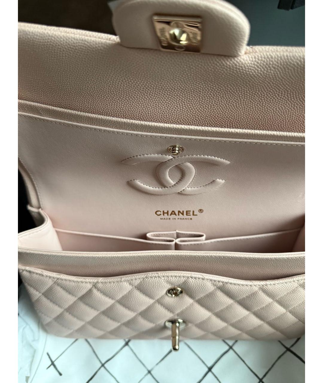 CHANEL Бежевая кожаная сумка через плечо, фото 7