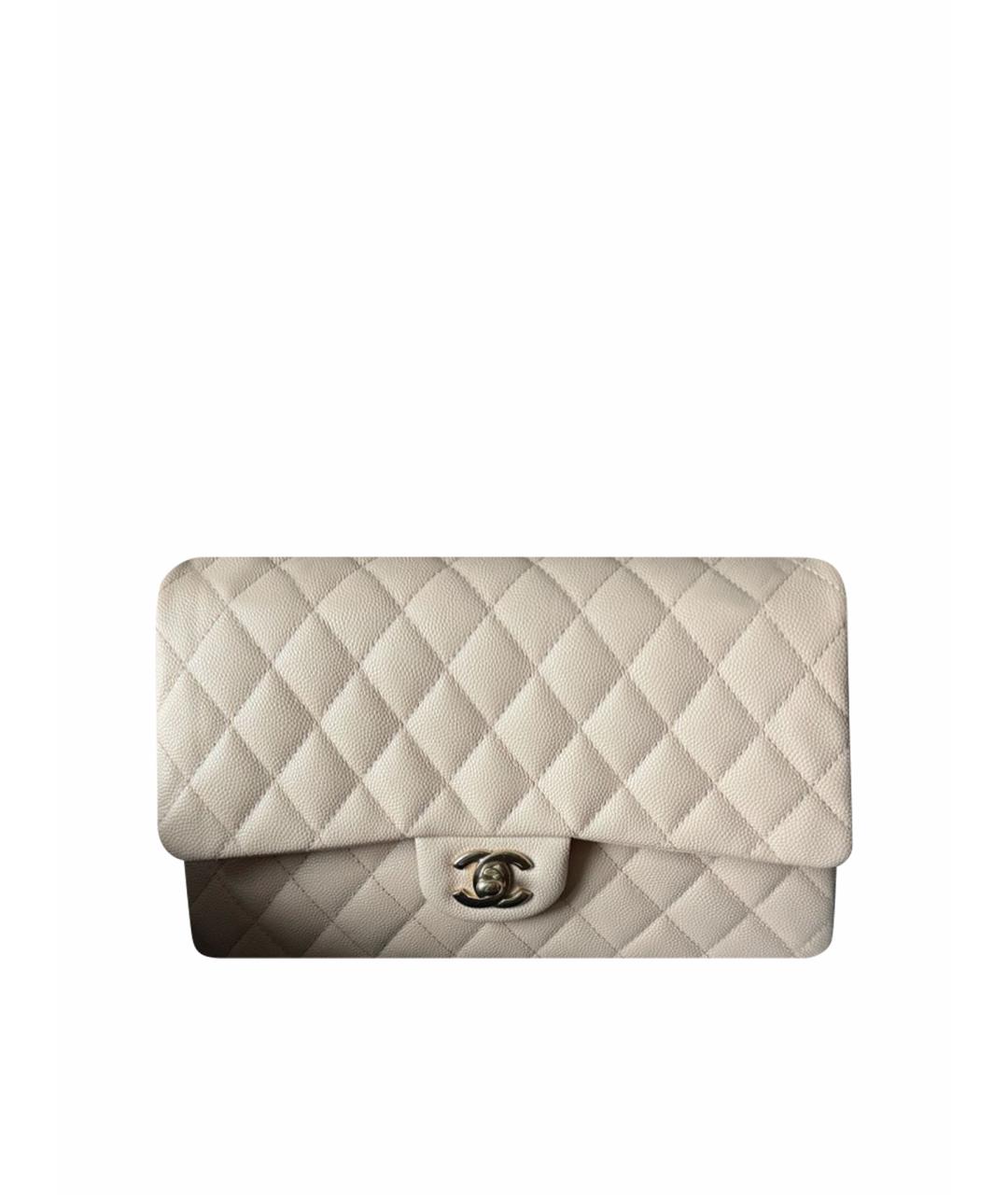 CHANEL Бежевая кожаная сумка через плечо, фото 1