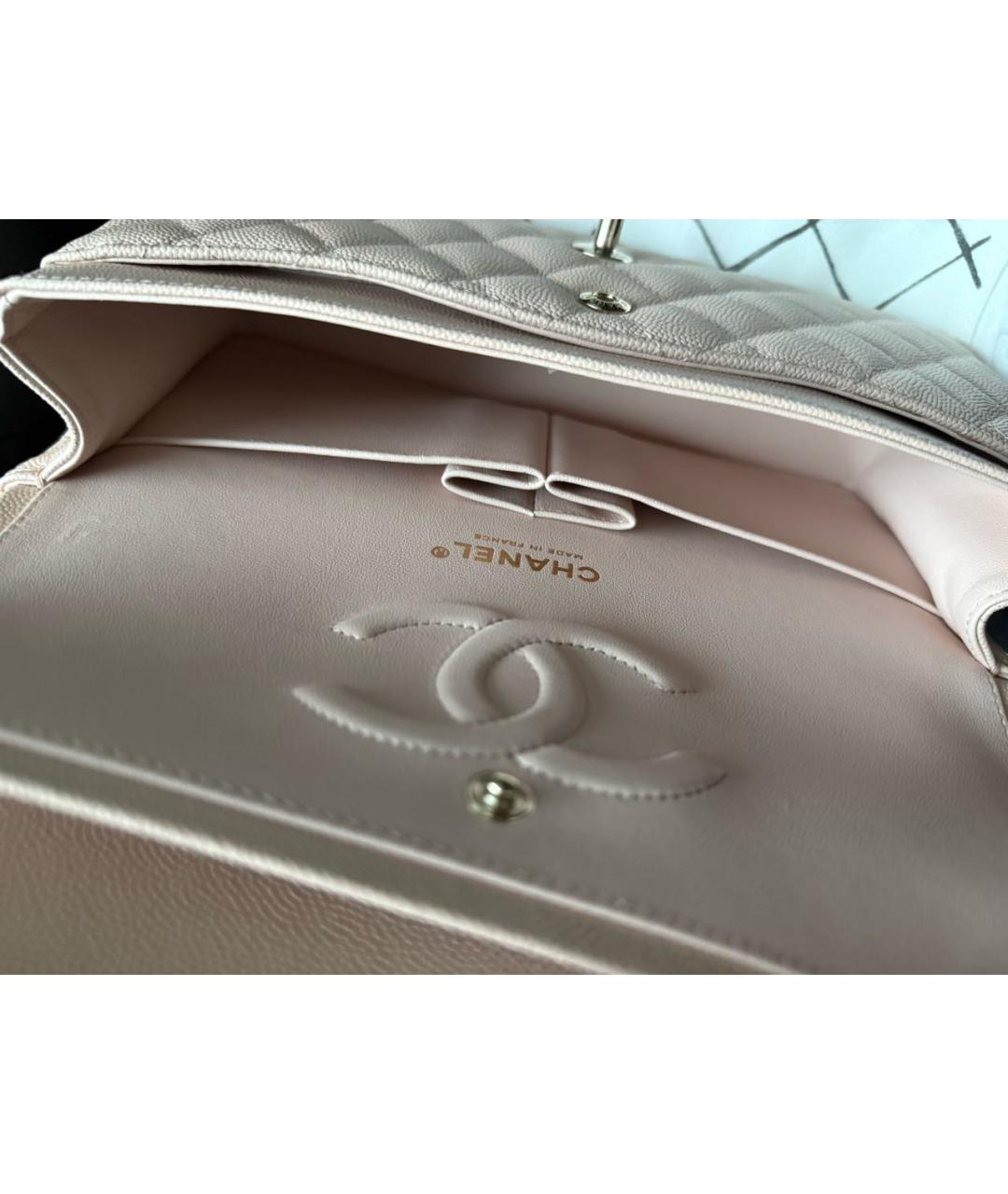 CHANEL Бежевая кожаная сумка через плечо, фото 6